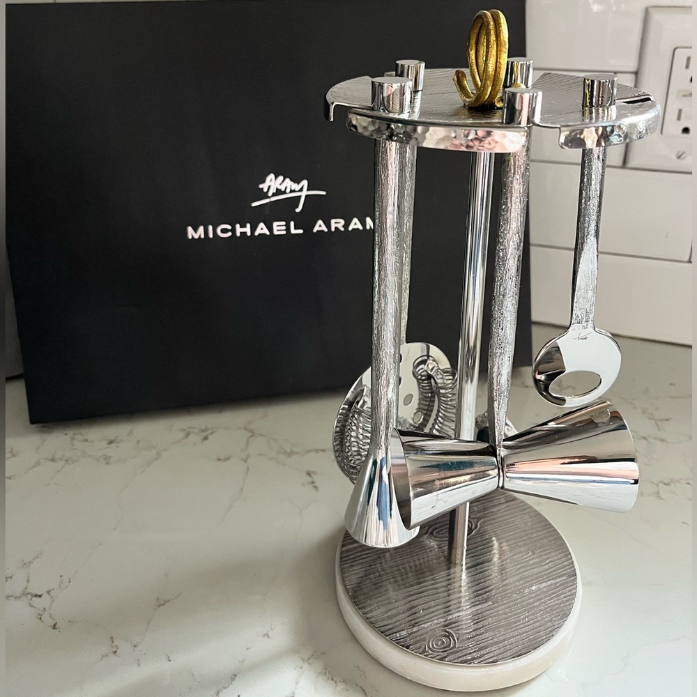 Michael Aram Ivy Oak Bar Tools Set, in box